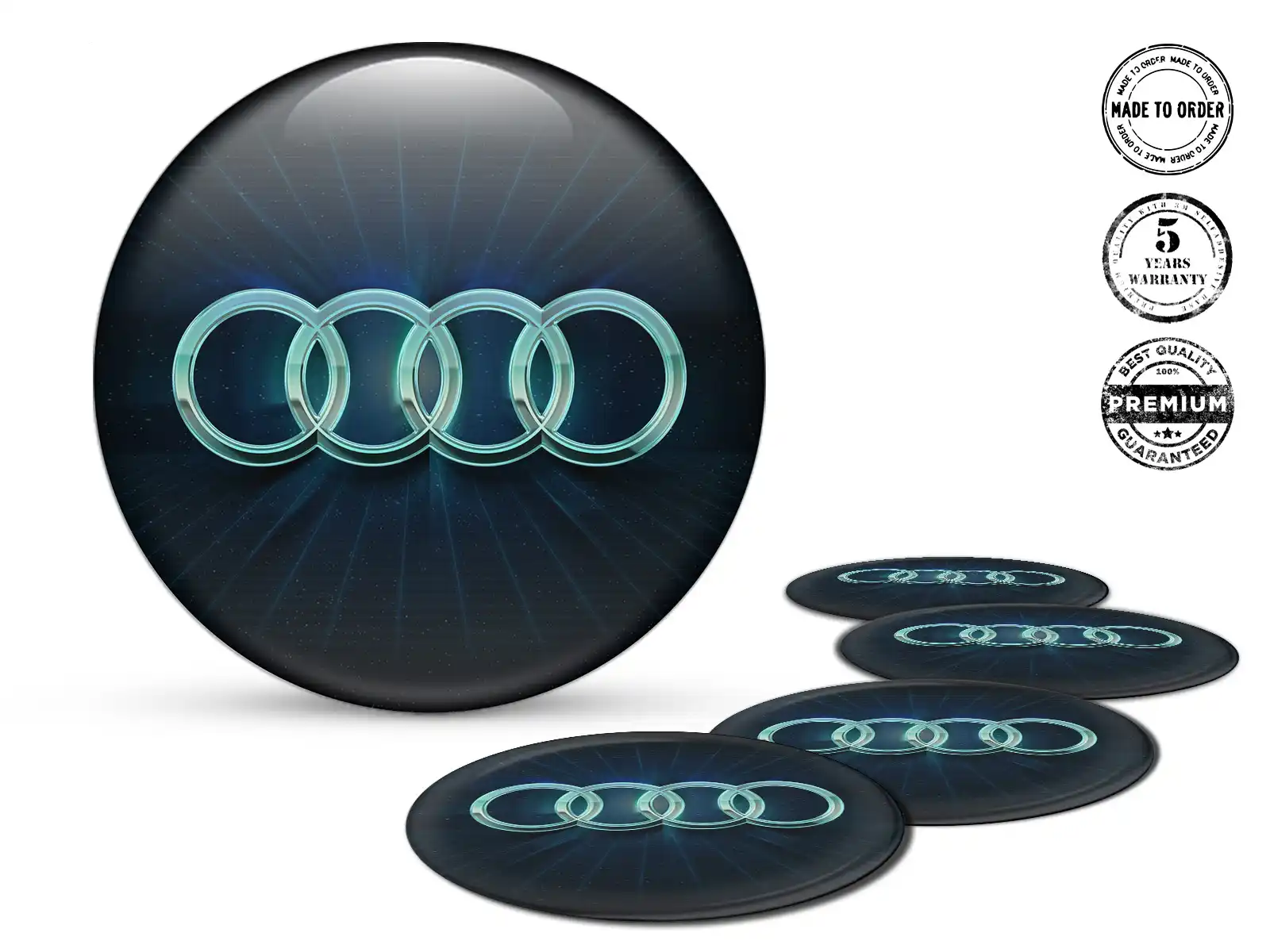 Audi Pegatinas de Cúpula Estilo Emblemas de Racing 